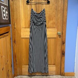 Strapless dress black & white